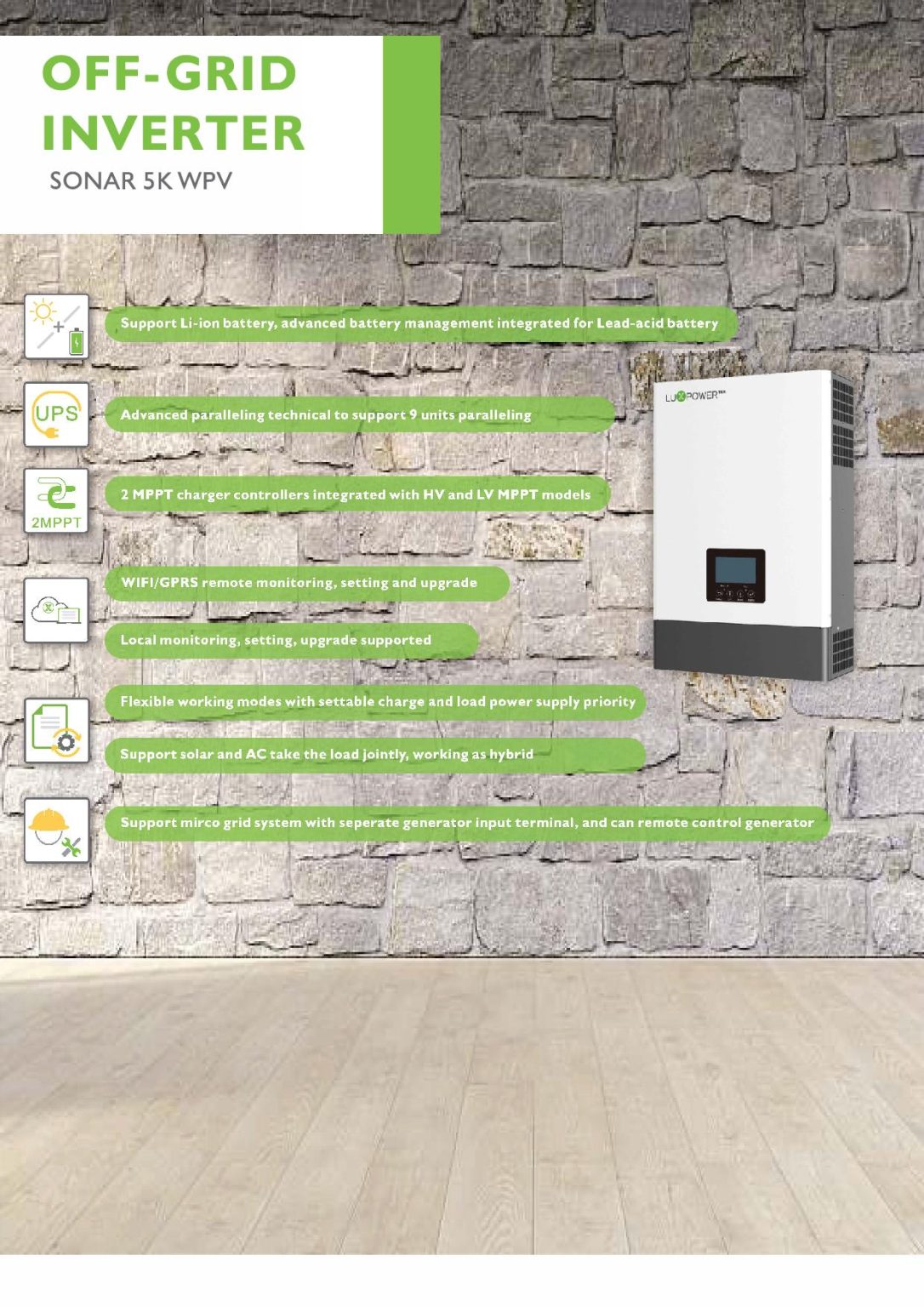 Luxpower 5KW Solar Inverter SNA5000 – Solar Equipment